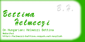 bettina helmeczi business card